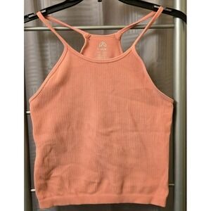 Sunzel Women Ribbed‎ Peach Tank Top Medium